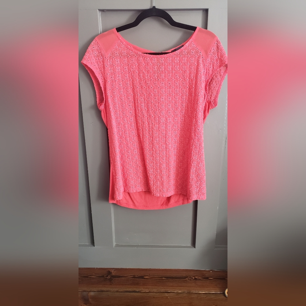 Women's size large the limited salmon red blouse
